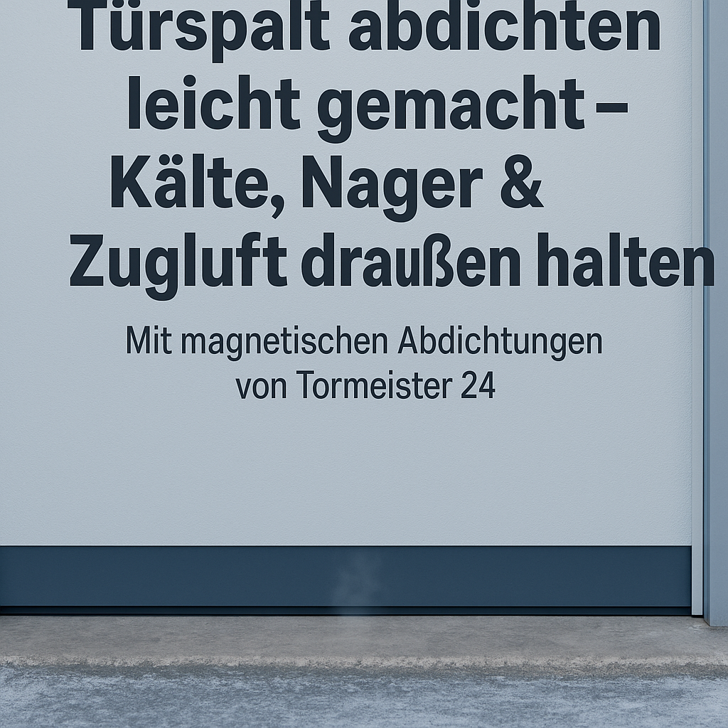 Tormeister 24 Fachberater zeigt Tür-Spaltabdichtung im Einsatz
