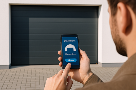 Smartphone-App steuert Garagentor – moderne Smart-Home-Lösung für Komfort und Sicherheit