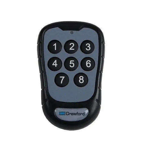 Crawford Handsender 8-Kanal 869 MHz Vorderansicht
Original Crawford Handsender 8-Kanal für Industrietore
Crawford Handsender mit acht Tasten
Crawford Fernbedienung 8-Kanal 869 MHz
Crawford Handsender robustes Gehäuse
Crawford Handsender 8-Kanal Rückseite
Crawford Multifunktions-Handsender 869 MHz
Crawford Handsender für mehrere Tore
Crawford Handsender Industrieeinsatz
Crawford Handsender Ersatzteil 8-Kanal