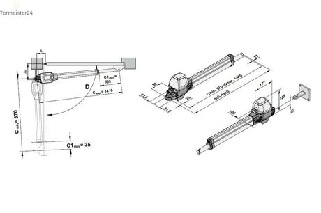 Drehtorantrieb zur einfachen Selbstmontage