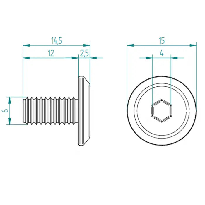 Flachkopf Innensechskantscraube M6x12mm EV für Türschl 2745 Schweighöfer Tore