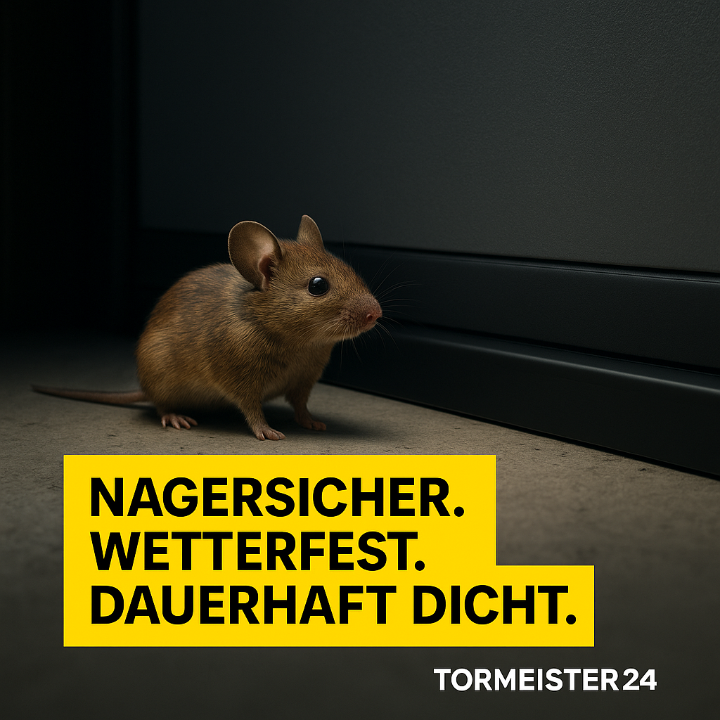 Nagersichere Torabdichtung von Tormeister24 – dauerhaft wetterfest und robust.