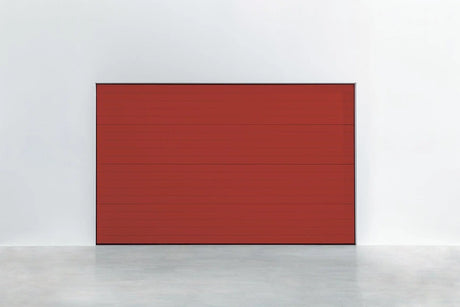 Garagentor Stucco Colore Feuerrot – kräftiger RAL 3000 Farbton mit strukturierter Oberfläche