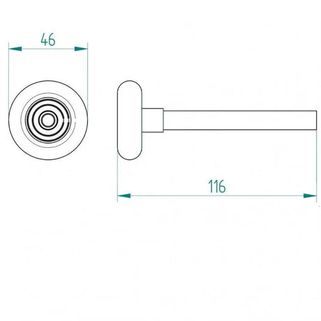 Nylonrolle kurz 116 mm für Sektionaltore