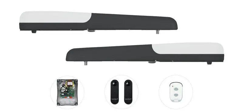 Comfort KRA2224 Drehtorantrieb Set 2‑flügelig
Bi·linked Drehtorantrieb Marantec KRA2224
Komfort-Torantrieb KRA2224 ohne Encoder
Marantec KRA2224 Aluminiumgehäuse
Torantrieb Set 2‑flügelig bis 3 m
KRA2224 mechanische Komponenten verdeckt
Torautomation KRA2224 Marantec
Control CBX20224L mit Handsender
Light Barrier & Endstop im Lieferumfang
Comfort KRA2224 Montageansicht