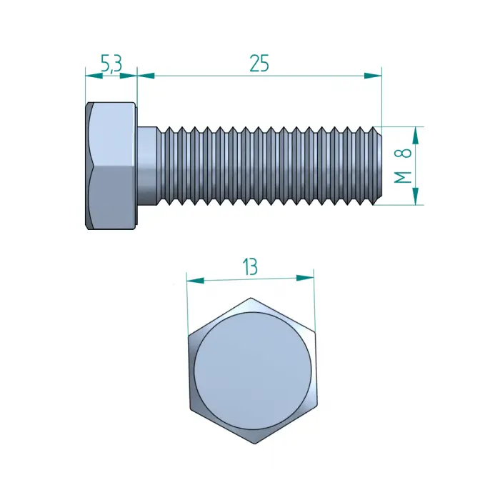 Sechskantbolzen M8 Schweighöfer Tore