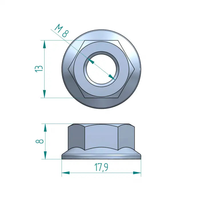 Sperrzahnmutter M8 Edelstahl Schweighöfer Tore