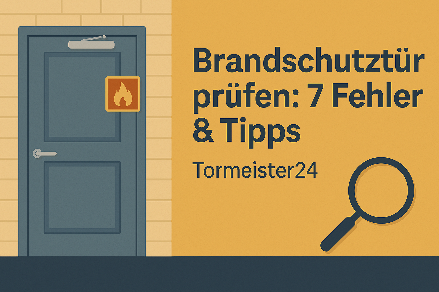 Brandschutztür im Treppenhaus mit selbstschließendem Türschließer