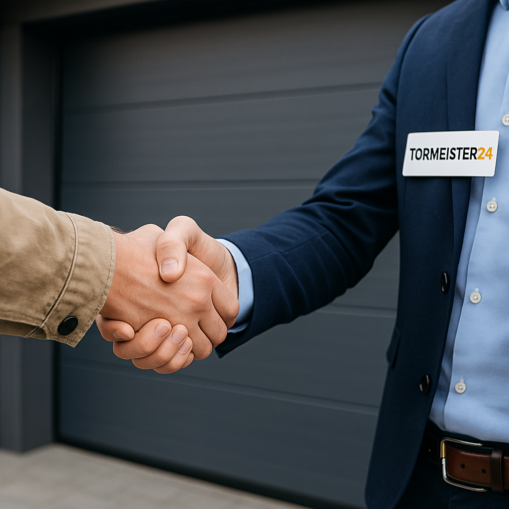 Händedruck zwischen Kunde und Fachberater als Symbol für Vertrauen und Zusammenarbeit