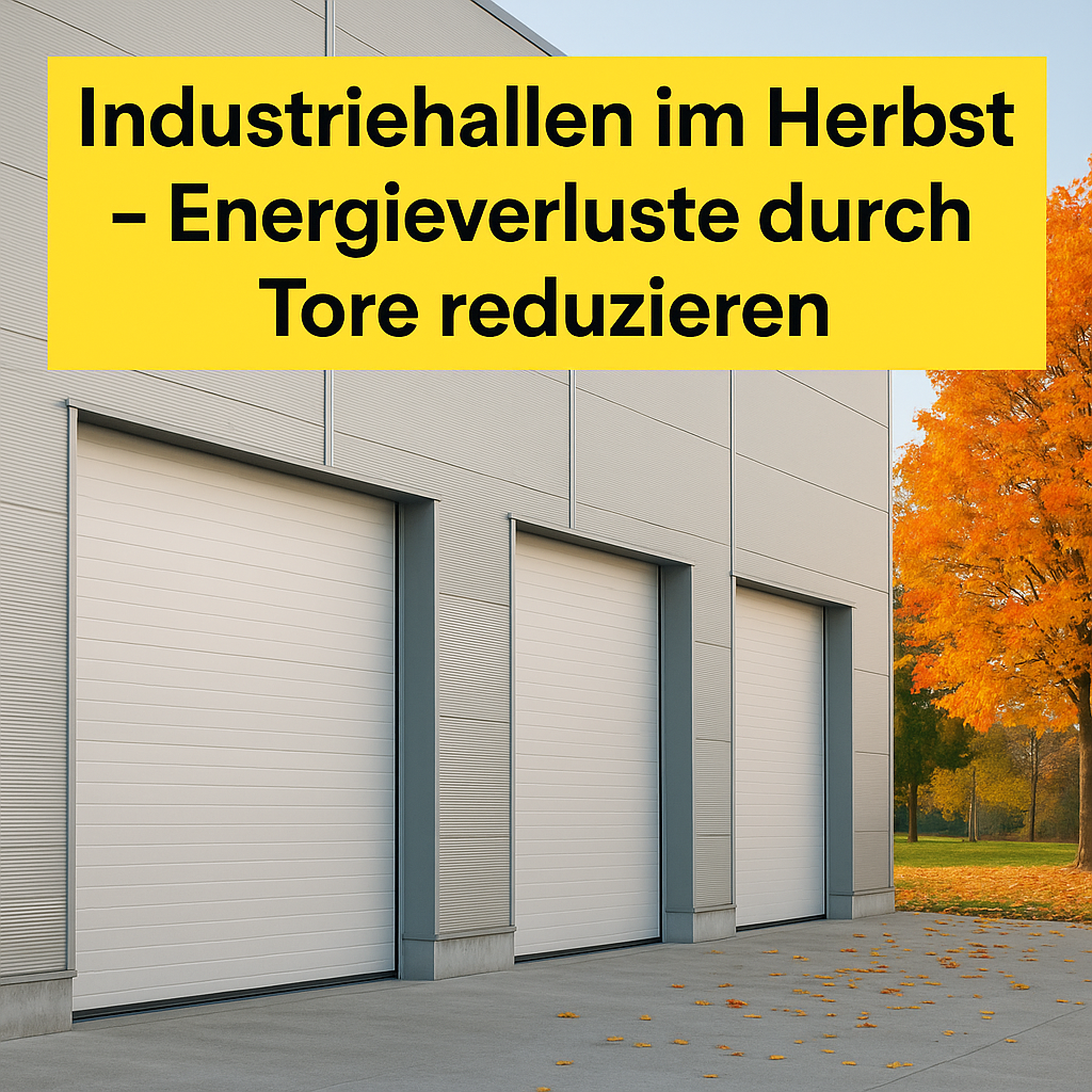 Industriehalle mit abgedichteten Sektionaltoren im Herbst von Tormeister 24