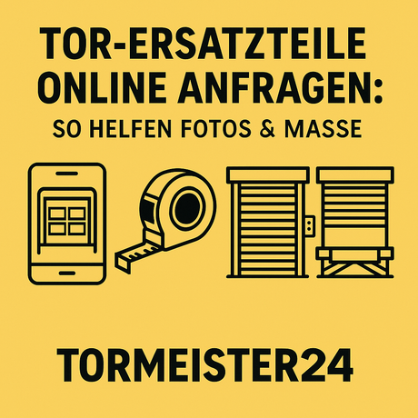 Kunde fotografiert ein Sektional-Garagentor mit dem Smartphone für eine Ersatzteilanfrage
