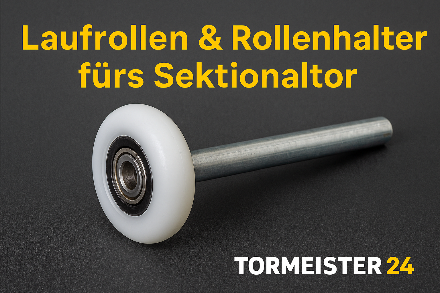 Nahaufnahme einer kugelgelagerten Laufrolle in der Garagenschiene