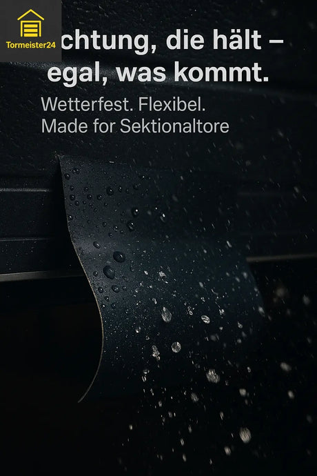 Magnetische Spaltabdichtung unter geschlossenem Garagentor montiert