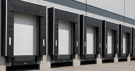 Verladebrücke mit Lippe am LKW für sichere Verladung und Höhen-Ausgleich