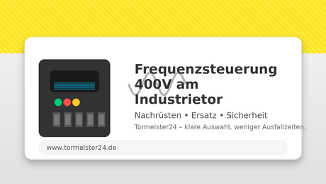 Lichtschranke am Industrietor: Auswahl, Montage, Fehlersuche