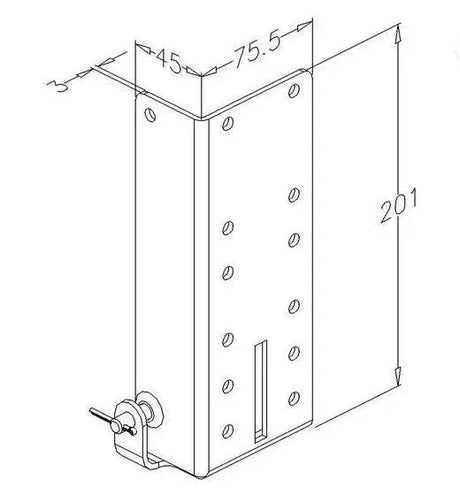 Bodenbeschlag Edelstahl nicht einstellbar IDD-Parts