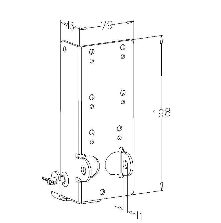 Bodenbeschlag Stahl nicht einstellbar IDD-Parts