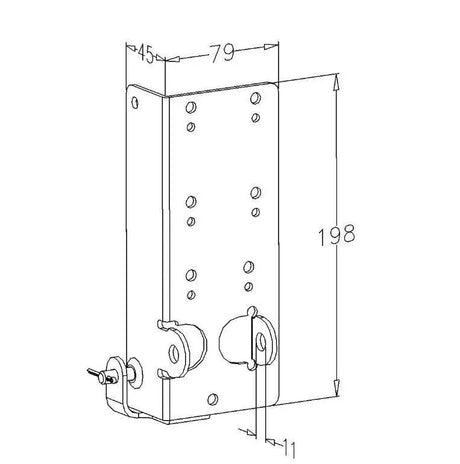 Bodenbeschlag Stahl nicht einstellbar IDD-Parts