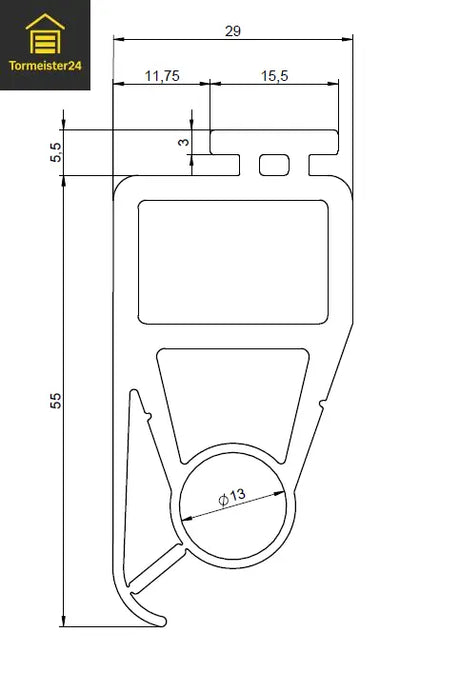 Hörmann SPU 30/40 Tor Bodendichtung IDD-HO