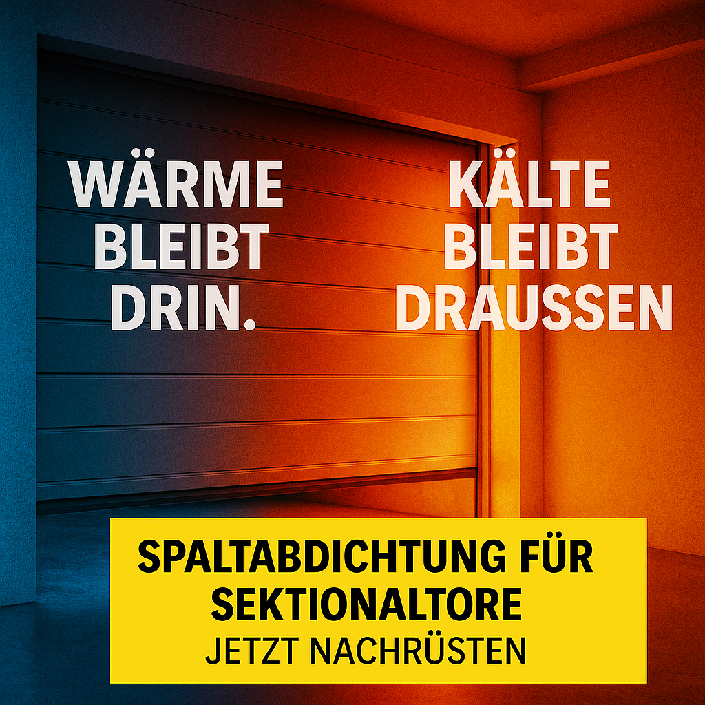 Montagefreundliche Rolltorabdichtung – flexibel, kürzbar und magnetisch.