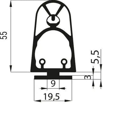 Marantec A-Profil 35.55 TsT Kontaktleistenprofil 35x55mm, 30 m Rolle Marantec