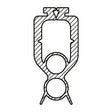 Marantec Torabschlussprofil (2 Kammern) 29x58 mm, 14 mm-Optosensoren Marantec