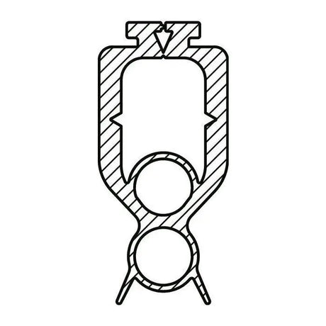 Marantec Torabschlussprofil (2 Kammern) 29x58 mm, 14 mm-Optosensoren Marantec
