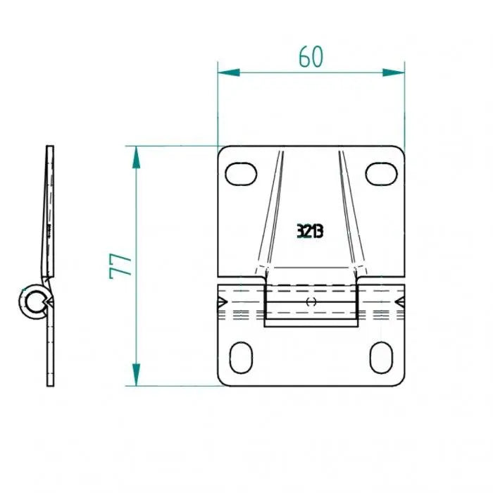 Industrie Mittelscharnier ST3V Paneele Hoesch