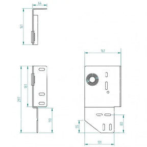Seitenlagerkonsole 127 mm/Z15/1" Rechts - Tormeister24Seitenlagerkonsole 127 mm/Z15/1" Rechts