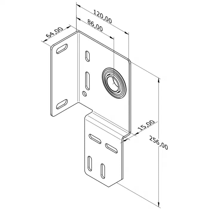 Seitenlagerkonsole 86 mm/Z15/1" Rechts Schweighöfer Tore