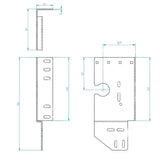 Seitenlagerkonsole offen 127 mm / Z15 Links