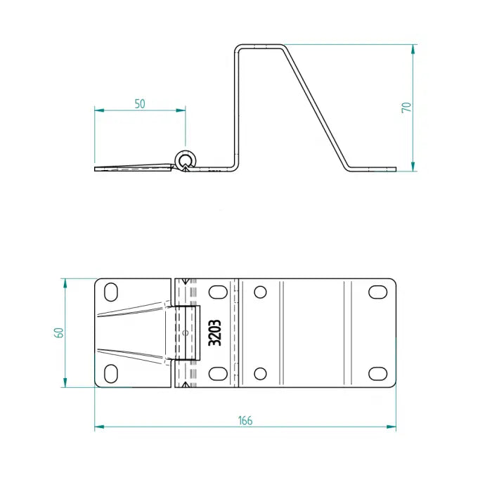 Tormeister24 ConDoor ST3V Scharnier verzinkt